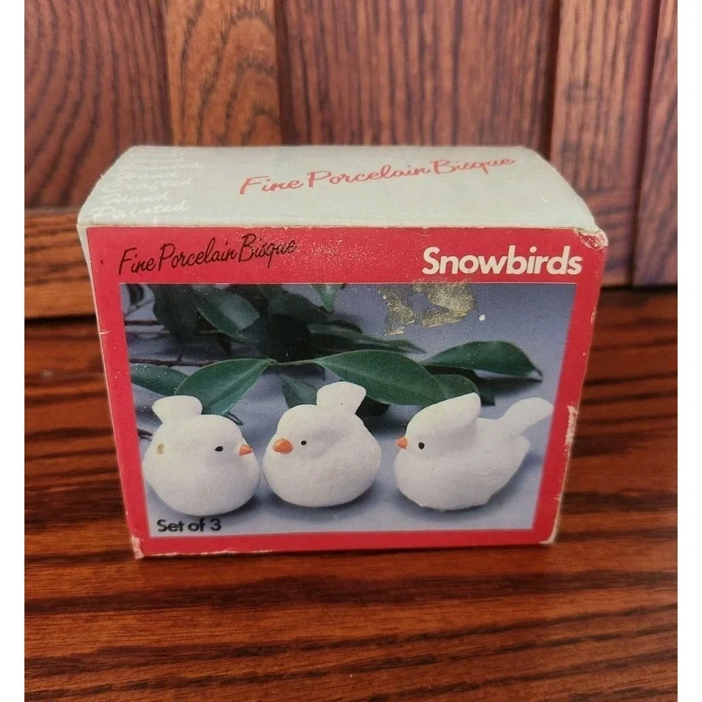 Vintage Artmark Christmas Snowbirds Made‎ In Taiwan 1988 In Original Box